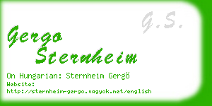 gergo sternheim business card
